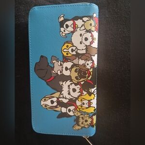 Mark Tetrk Light Blue Wallet with Dog Print